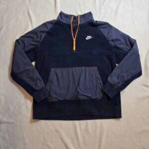 Nike Fleece Navy Half Zip Size Large